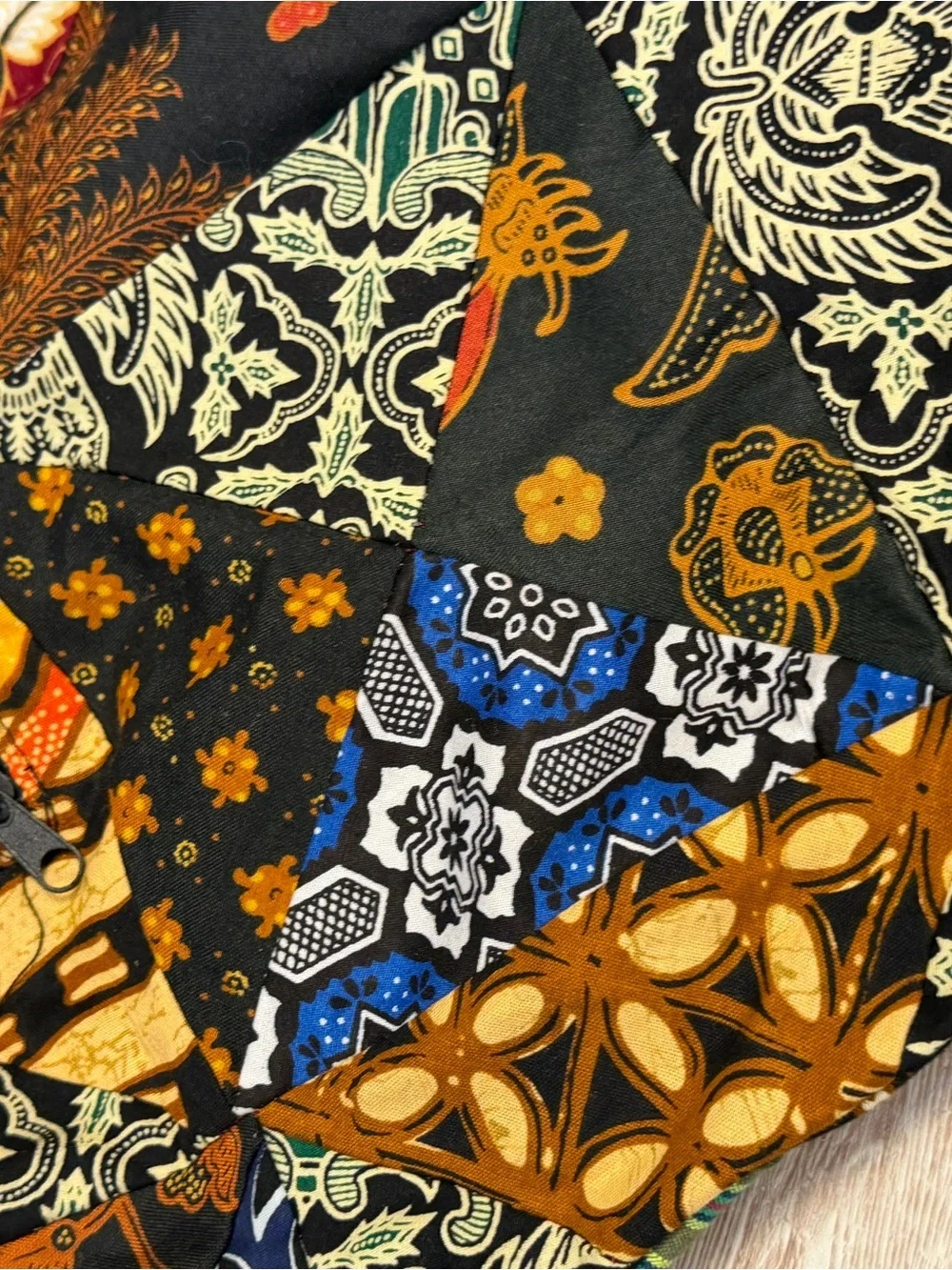 New Bag BALI  Floral Boho Crossbody Bag in Black, Gold, Blue - Picture 3 of 6